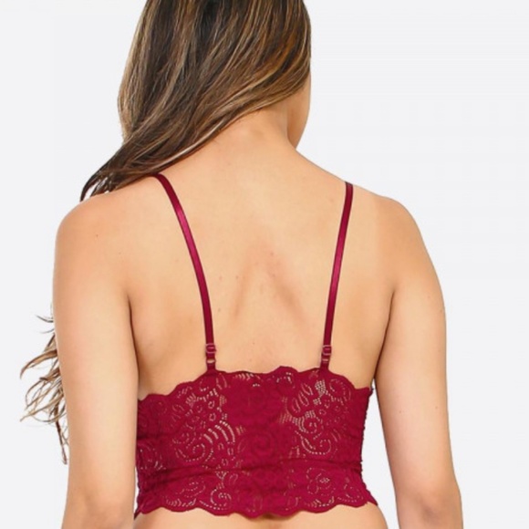 Wine Red Bralette - Picture 2 of 2